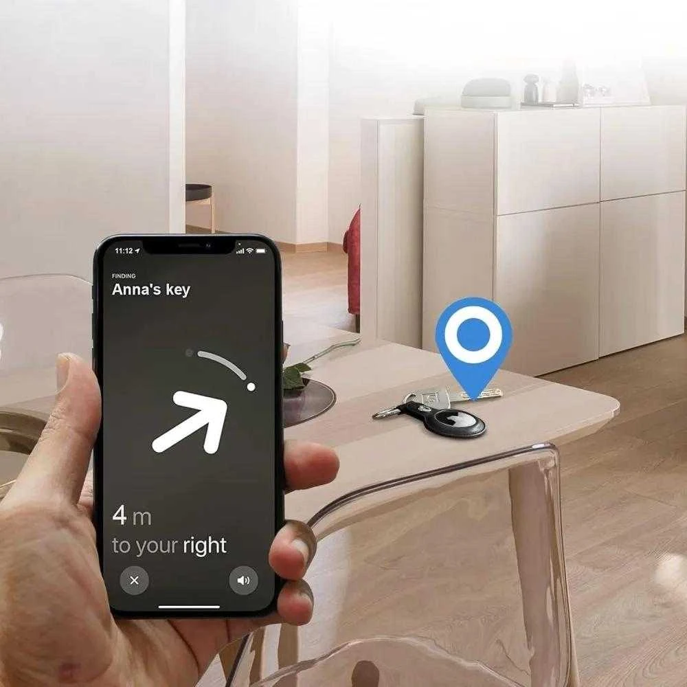 Tech-Protect NaturalFit dėklas skirtas Apple AirTag 1/2 – juodos spalvos