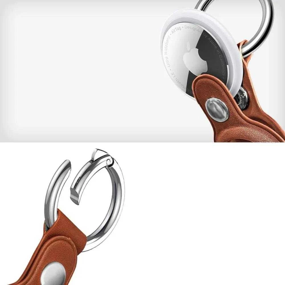 Tech-Protect NaturalFit dėklas skirtas Apple AirTag 1/2 – rudos spalvos