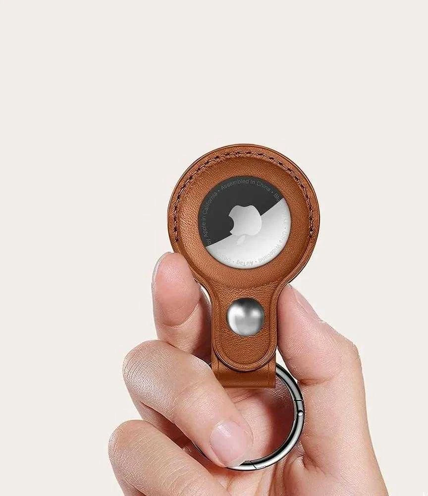 Tech-Protect NaturalFit dėklas skirtas Apple AirTag 1/2 – rudos spalvos