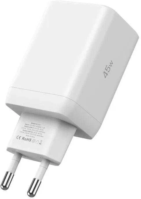 Tech-Protect NC45W-GAN 2-PORT PD45W pakrovėjas - Baltas