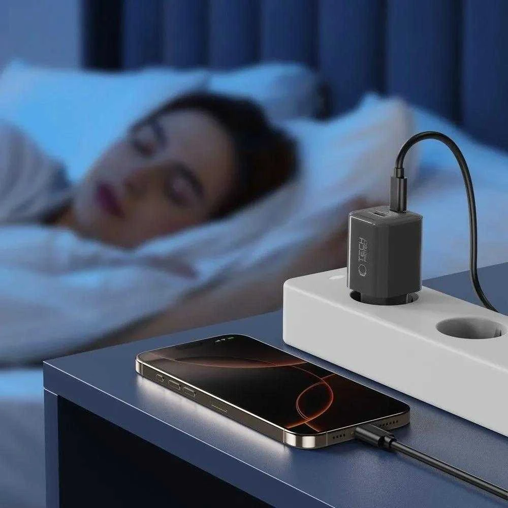 „Tech-Protect NCM33W“ 2 prievadų PD33W/QC3.0 sieninis įkroviklis - juodas