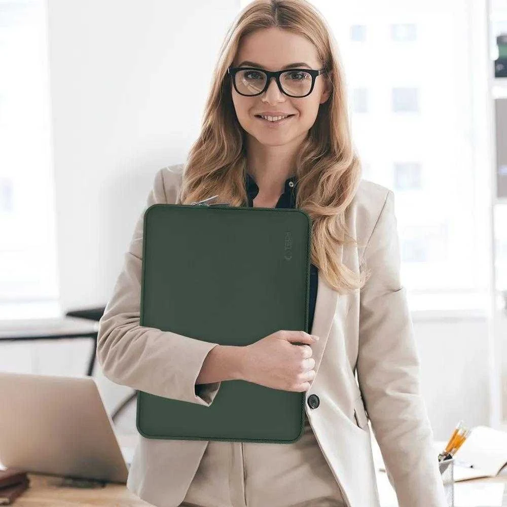 Tech-Protect Neoslim 15-16" Nešiojamas kompiuteris Bag – žalios spalvos