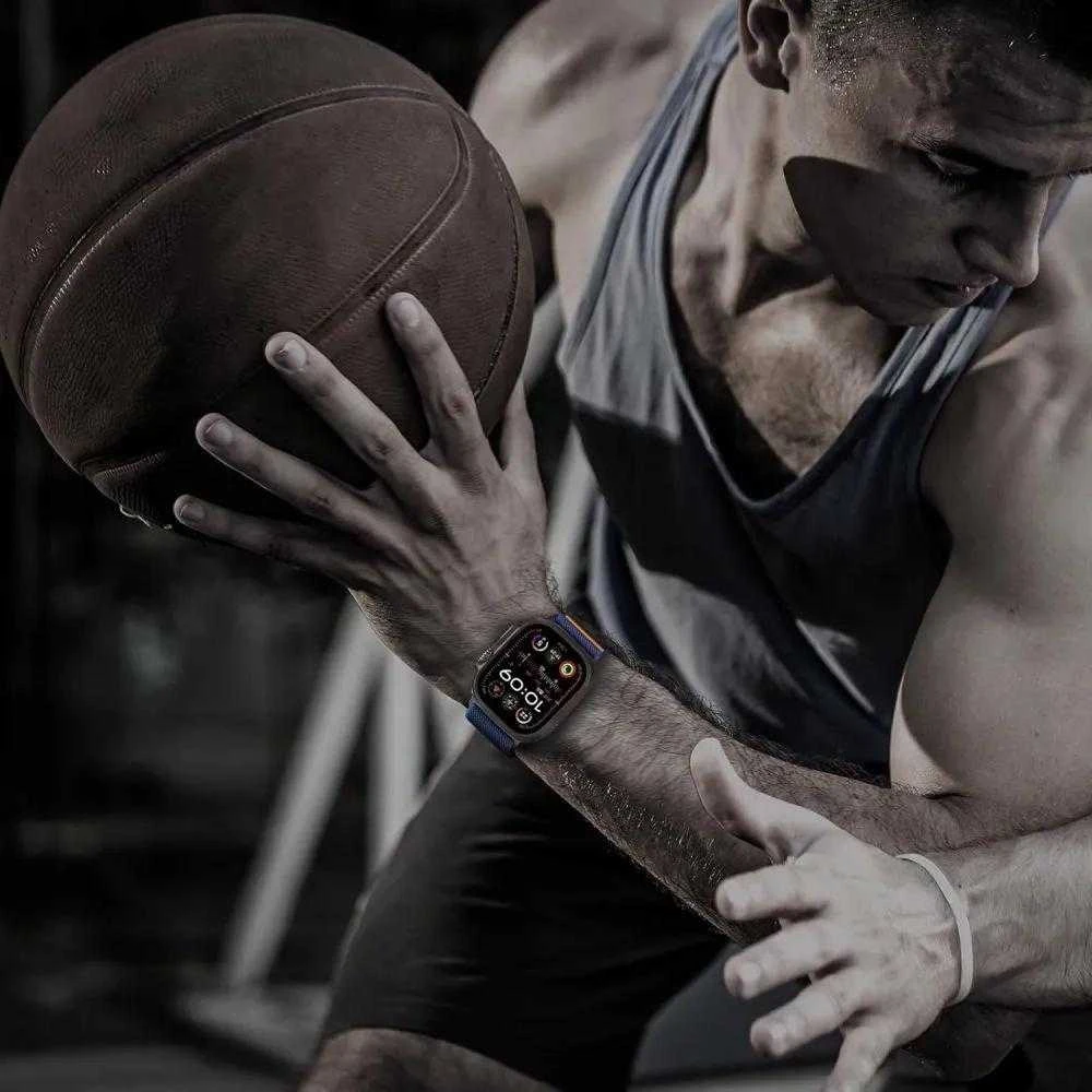 Tech-Protect Nylon apyrankė Apple Watch 44 / 45 / 46 / 49 mm – mėlynos spalvos