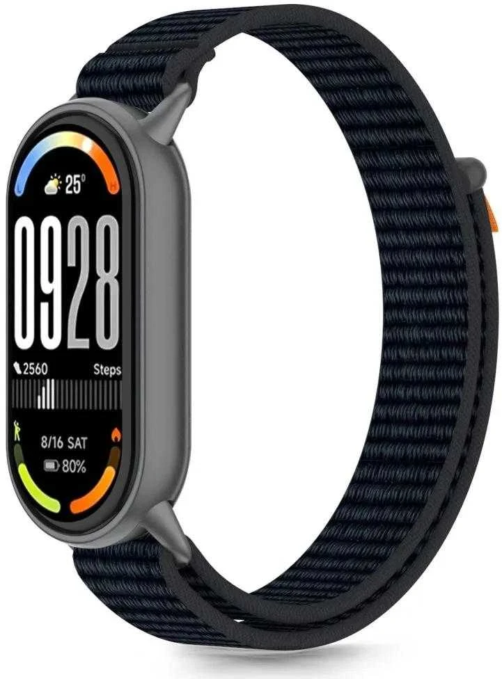 Tech-Protect Nylon Pro apyrankė skirta Xiaomi Smart Band 8/9/10/NFC – juodos spalvos and oranžinės spalvos