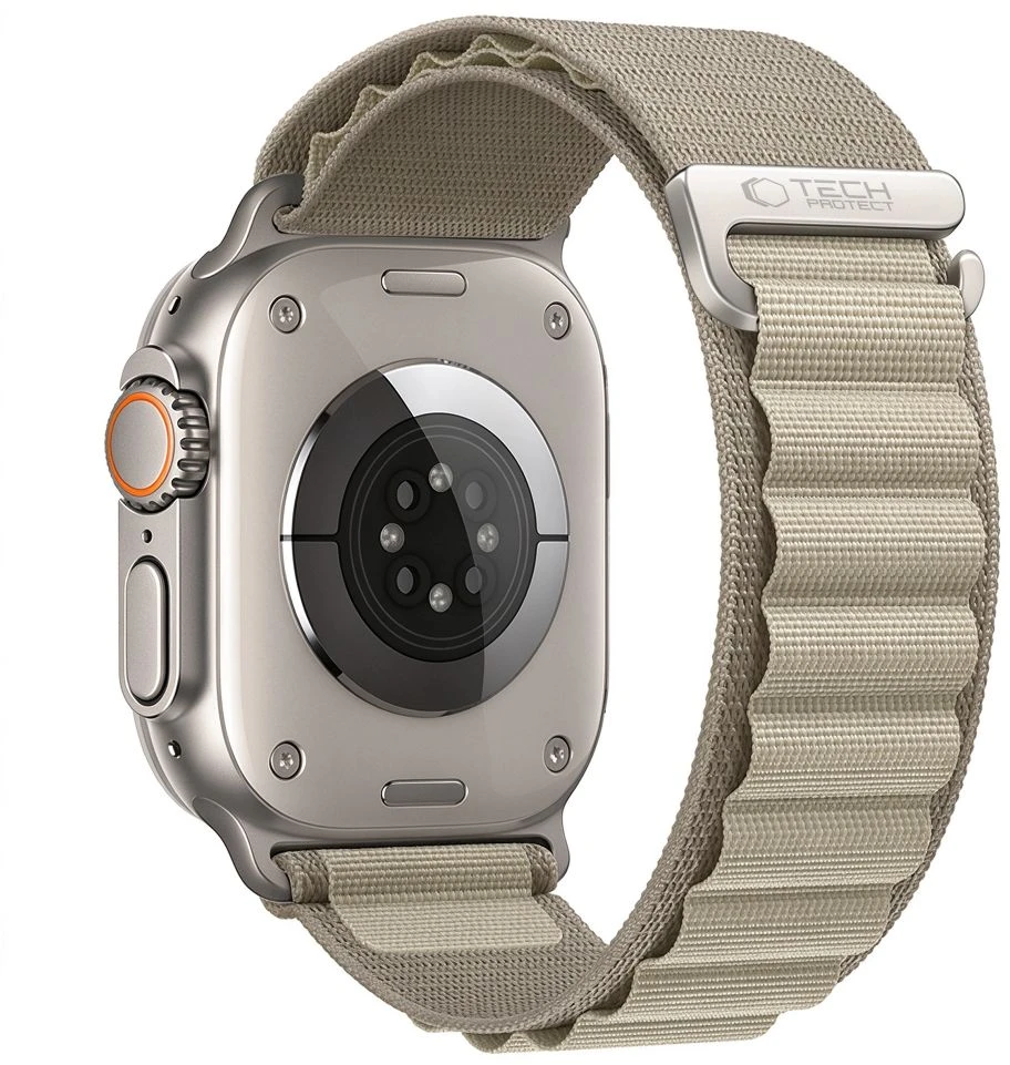 Tech-Protect NYLON PRO Watch 8 / 9 / 10 / 11 / 12 / SE / ULTRA (44 / 45 / 46 / 49 MM) titano/alyvinė