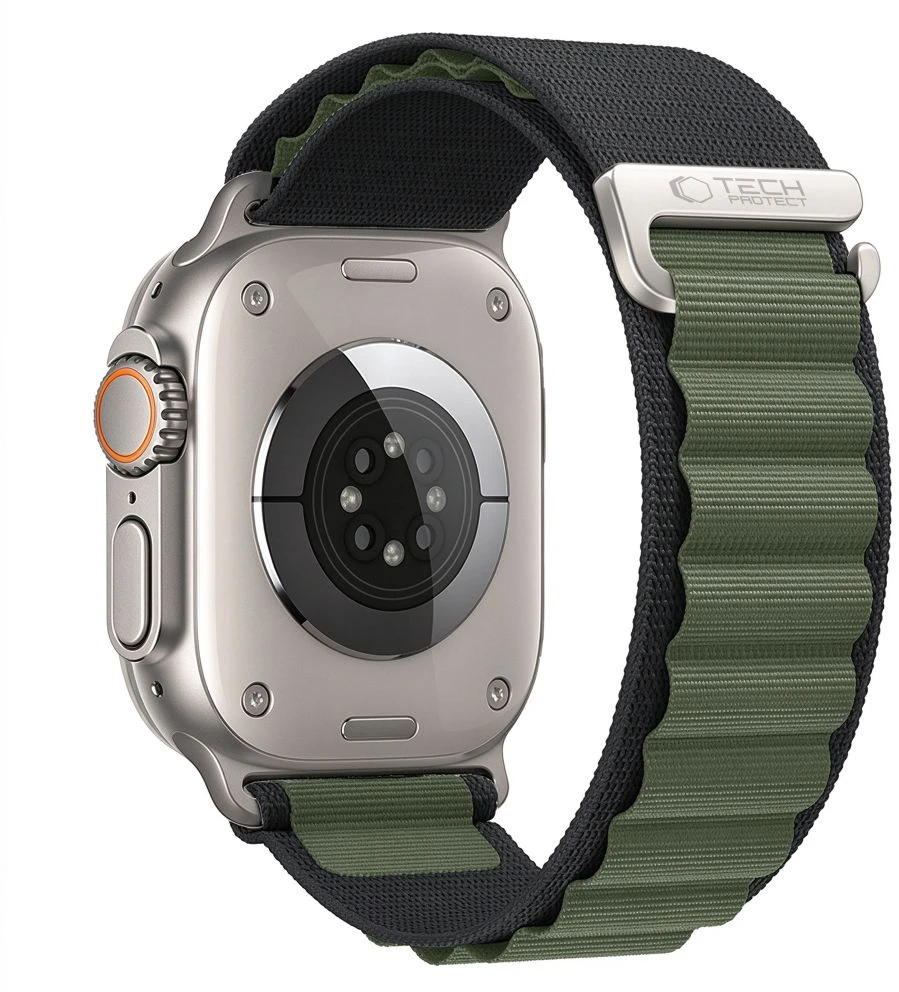 Tech-Protect NYLON PRO Watch 8 / 9 / 10 / 11 / 12 / SE / ULTRA (44 / 45 / 46 / 49 MM) JUODA/ŽALIA