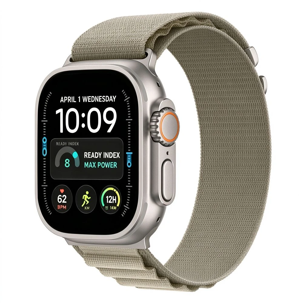 Tech-Protect NYLON PRO Watch 8 / 9 / 10 / 11 / 12 / SE / ULTRA (44 / 45 / 46 / 49 MM) titano/alyvinė
