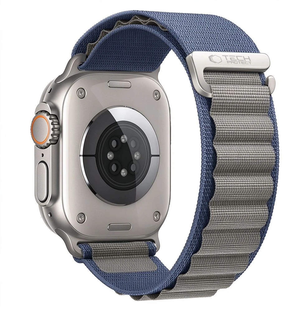 Tech-Protect NYLON PRO išmanusis laikrodis 8 / 9 / 10 / 11 / 12 / SE / ULTRA (44 / 45 / 46 / 49 MM) laivyno mėlyna/pilka