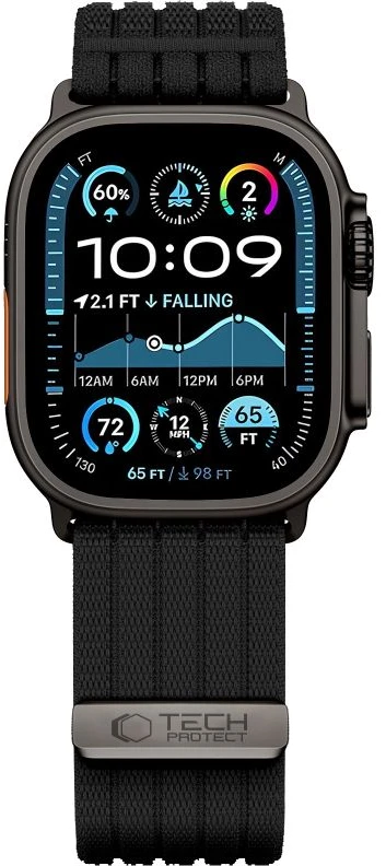 TECH-PROTECT NYLON SPORT WATCH 8 / 9 / 10 / 11 / SE / ULTRA (44 / 45 / 46 / 49 MM) Juoda