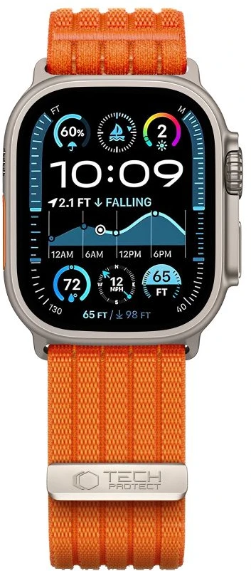 Tech-Protect NYLON SPORT WATCH 8 / 9 / 10 / 11 / SE / ULTRA (44 / 45 / 46 / 49 MM) ORANŽINIS