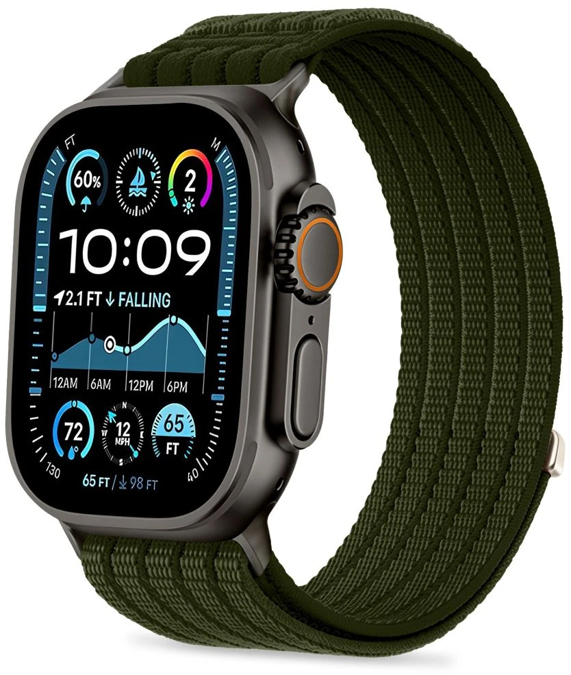 TECH-PROTECT NYLON SPORT WATCH 8 / 9 / 10 / 11 / SE / ULTRA (44 / 45 / 46 / 49 MM) KARINĖ ŽALIA