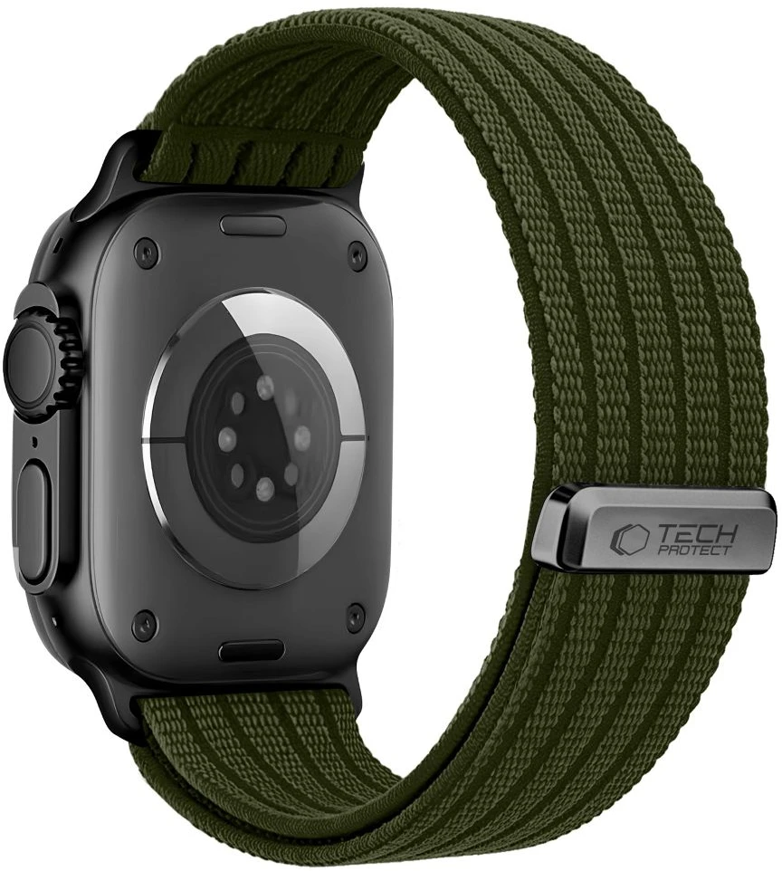 TECH-PROTECT NYLON SPORT WATCH 8 / 9 / 10 / 11 / SE / ULTRA (44 / 45 / 46 / 49 MM) KARINĖ ŽALIA