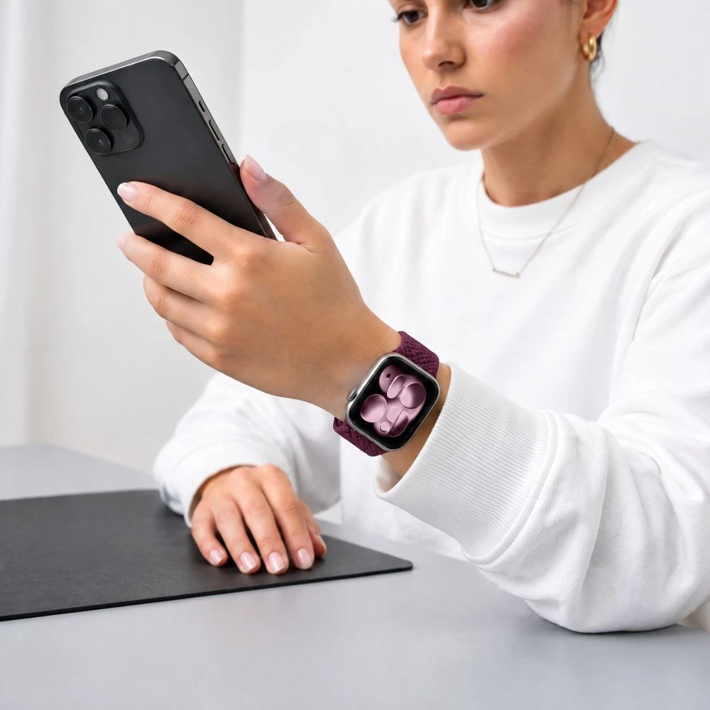 Tech-Protect NYLONMAG Watch 8 / 9 / 10 / 11 / 12 / SE (40 / 41 / 42 MM) tamsiai vyšninė