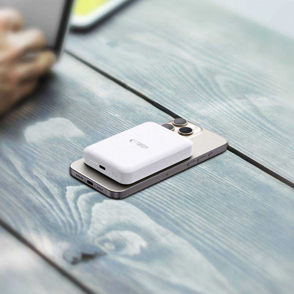 Tech-Protect PB11 LifeMag MagSafe powerbank 10000MAH baltos spalvos