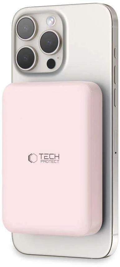 Tech-Protect PB11 LifeMag MagSafe powerbank 10000MAH rožinės spalvos