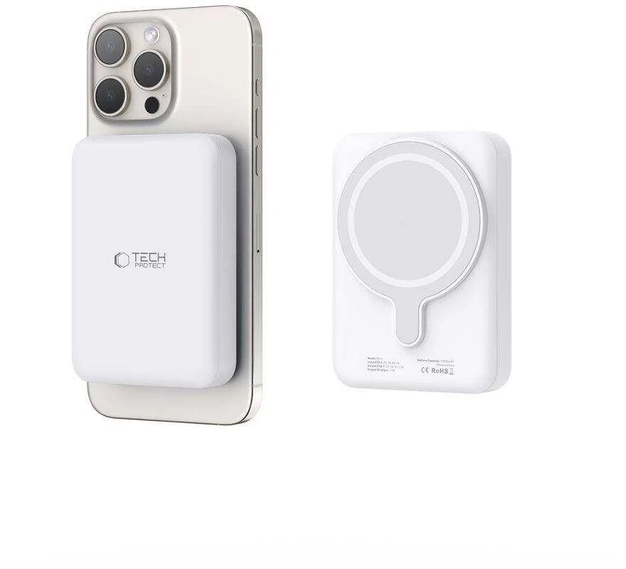 Tech-Protect PB11 LifeMag MagSafe powerbank 10000MAH baltos spalvos