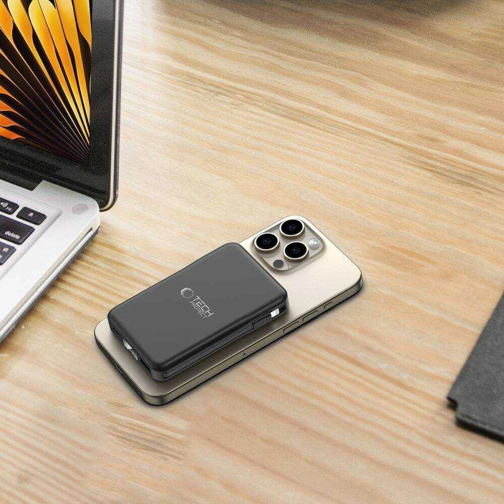 Tech-Protect PB31 LifeMag MagSafe powerbank 10000MAH juodos spalvos