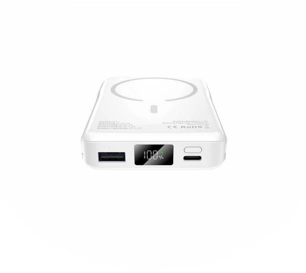 Tech-Protect PB31 LifeMag MagSafe powerbank 10000MAH baltos spalvos