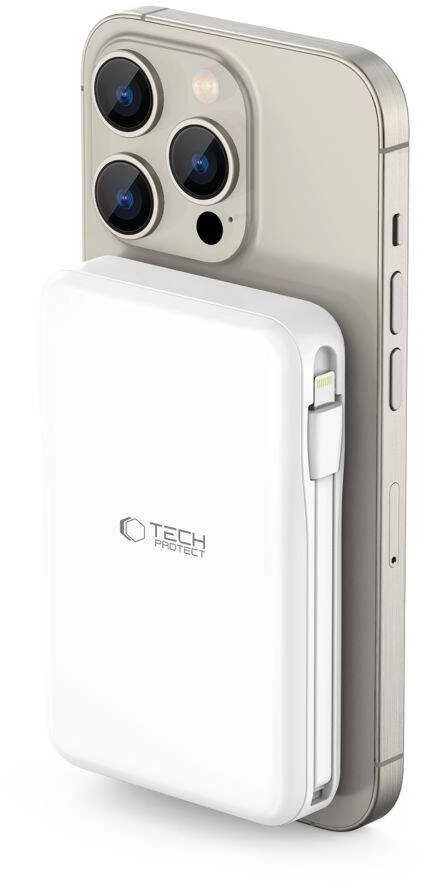 Tech-Protect PB31 LifeMag MagSafe powerbank 10000MAH baltos spalvos