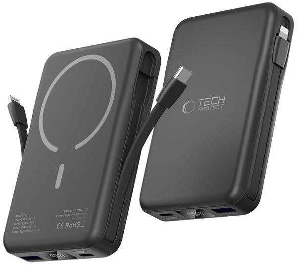 Tech-Protect PB31 LifeMag MagSafe powerbank 10000MAH juodos spalvos