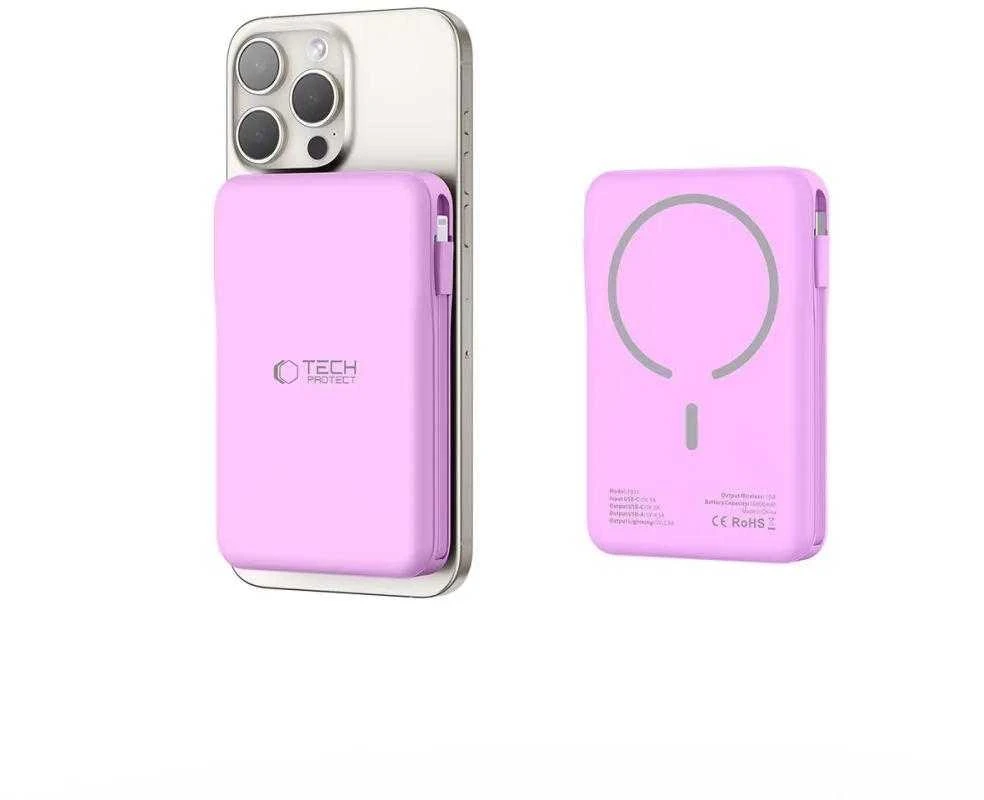Tech-Protect PB31 MagSafe 10000mAH Power Bank – violetinės spalvos