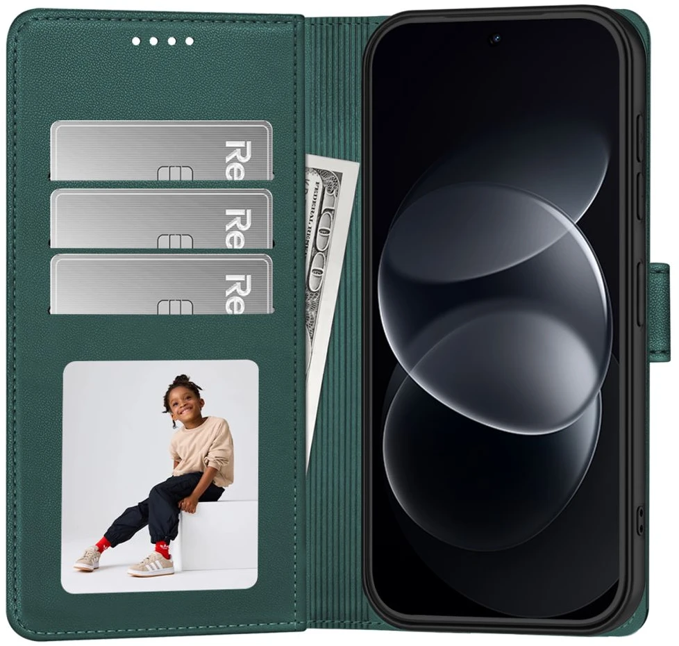 Tech-Protect PINIGINĖS TIPO DĖKLAS XIAOMI REDMI NOTE 17 PRO MAX 5G ŽALIAS