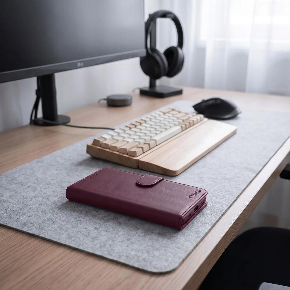 Tech-Protect PINIGINĖS TIPO DĖKLAS XIAOMI REDMI NOTE 17 Pro Max 5G MULBERRY