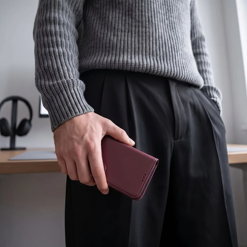 Tech-Protect PINIGINĖS TIPO DĖKLAS XIAOMI REDMI NOTE 17 Pro Max 5G MULBERRY