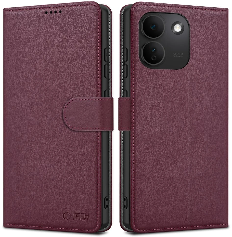 Tech-Protect PINIGINĖS TIPO DĖKLAS XIAOMI REDMI NOTE 17 Pro Max 5G MULBERRY