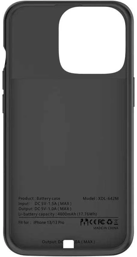 Tech-Protect PowerCase Apple iPhone 13 / 13 Pro su 4800mAh power bank – dėklas telefonui juodos spalvos