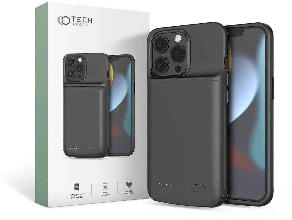 Tech-Protect PowerCase Apple iPhone 13 / 13 Pro su 4800mAh power bank – dėklas telefonui juodos spalvos
