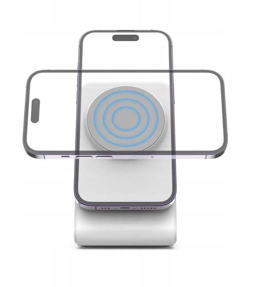 Tech-Protect QI15W-A38 MagSafe belaidis įkroviklis - Baltas