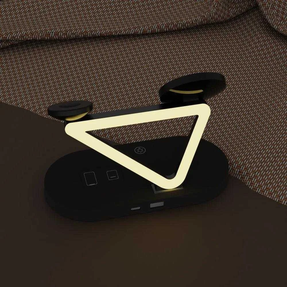 Tech-Protect QI15W-A41 3in1 belaidis įkroviklis su MagSafe for Apple Devices – juodos spalvos