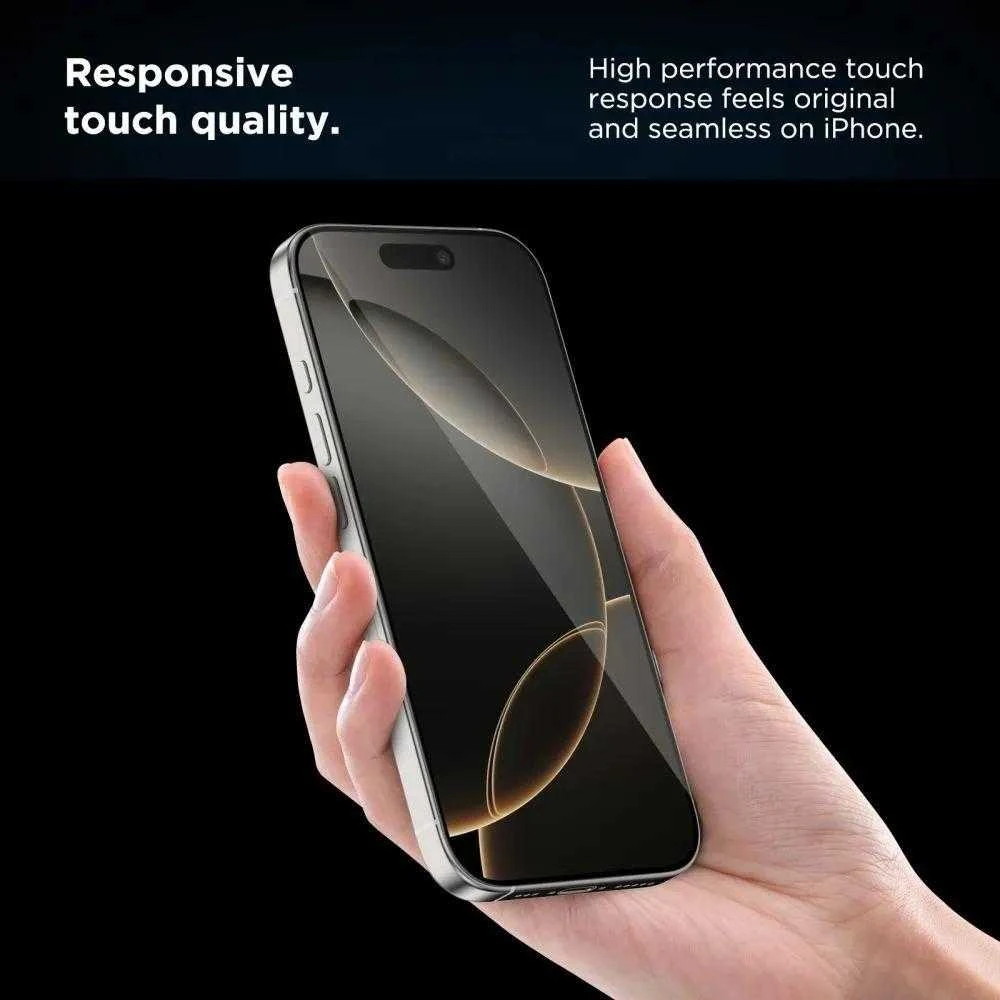 „Tech-Protect Quick Set+“ 2 grūdinto stiklo pakuotė, skirta „iPhone 17 Pro“ - juodas