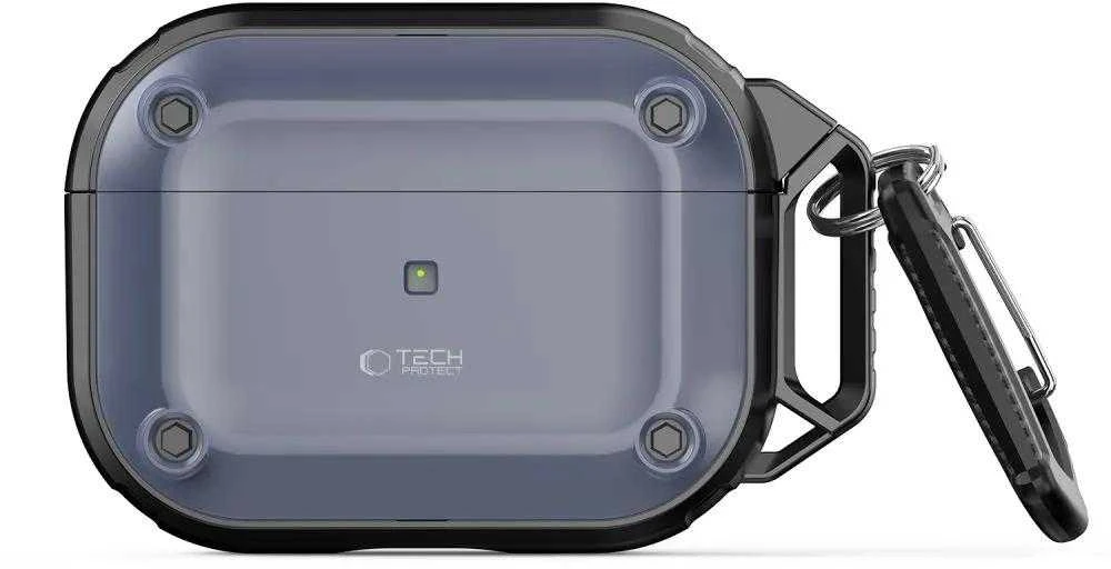 Dėklas TECH-PROTECT ROUGH HOOK Apple AIRPODS PRO 1 / 2 STEEL mėlynos spalvos
