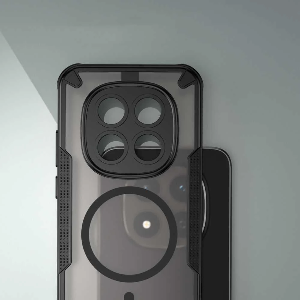 Tech-Protect Rugged Shield MagSafe Xiaomi Redmi Note 15 Pro 5G dėklas matinės juodos spalvos