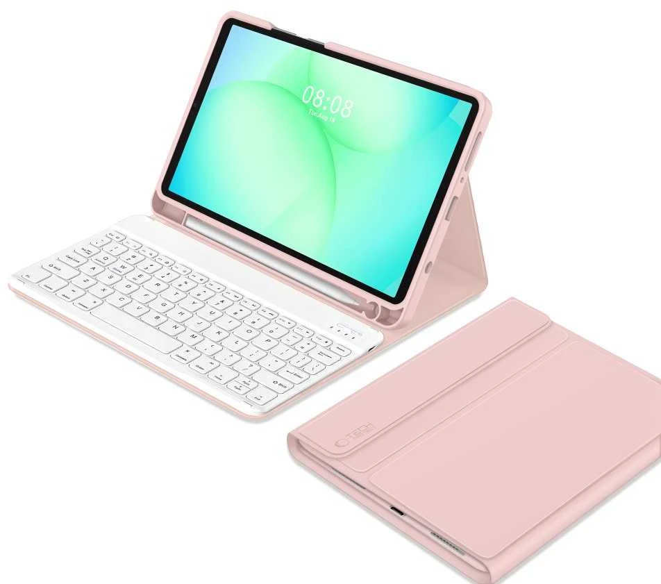 Tech-Protect SC Pen dėklas skirtas Samsung Galaxy Tab A9 / A11 8.7 X110 / X115 / X133 / X135 – rožinės spalvos