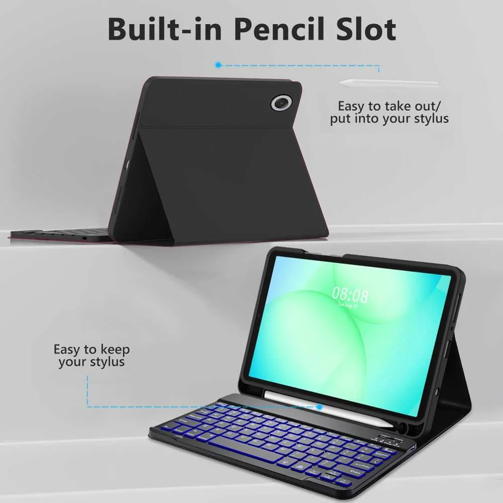 „Tech-Protect SC PEN + KB“ skirtas „Galaxy TAB A9 / A11 8.7 X110 / X115 / X133 / X135“ (juodas)