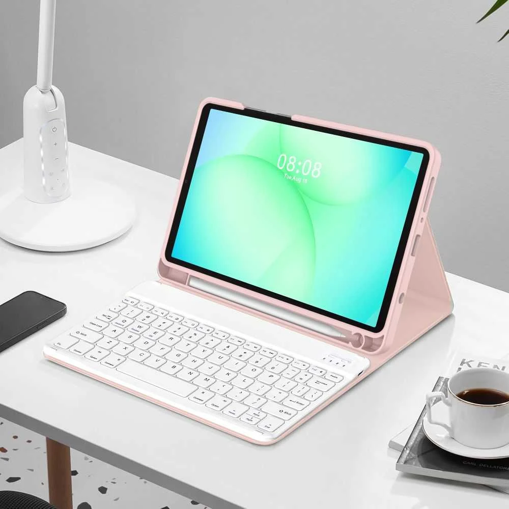 Tech-Protect SC Pen dėklas skirtas Samsung Galaxy Tab A9 / A11 8.7 X110 / X115 / X133 / X135 – rožinės spalvos