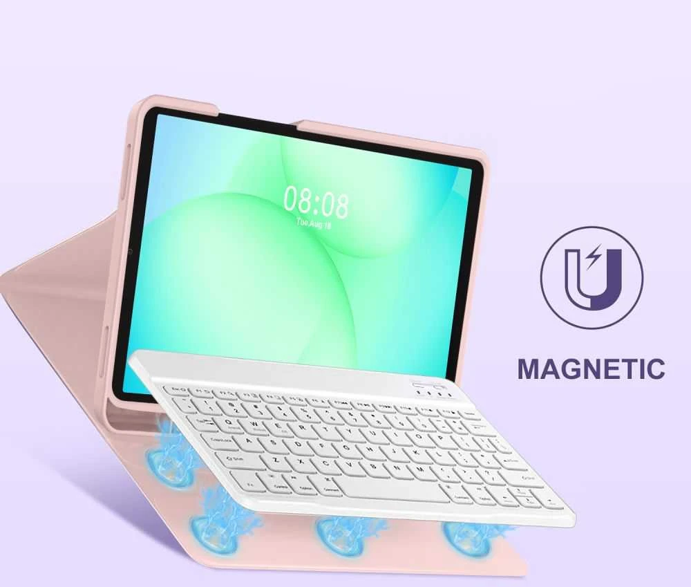 Tech-Protect SC Pen dėklas skirtas Samsung Galaxy Tab A9+ / A11+ Plus 11.0 X210 / X215 / X216 / X230 / X235 / X236 – rožinės spalvos