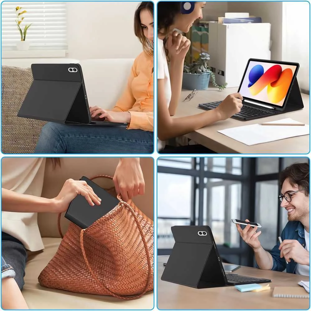 Tech-Protect SC Pen dėklas skirtas Xiaomi Poco Pad M1 / Redmi Pad 2 Pro 12.1 – juodos spalvos