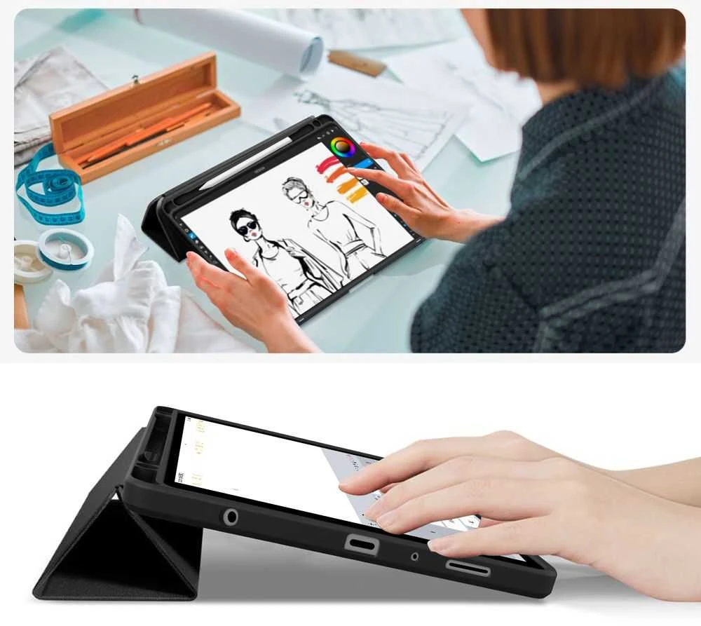 Tech-Protect SC Pen Hybrid dėklas skirtas Samsung Galaxy Tab A9+ / A11+ Plus 11.0 X210 / X215 / X216 / X230 / X235 / X236 – juodos spalvos
