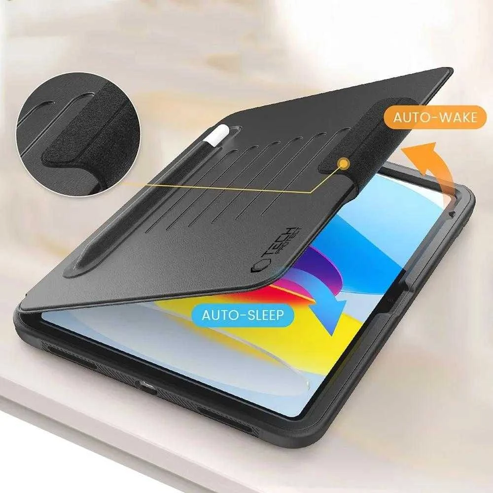 „Tech-Protect SC Pen“ dėklas, skirtas „iPad 10.9" 2022“ (10-osios kartos) / 11" 2025 (11-osios kartos) planšetiniams kompiuteriams – Juodas