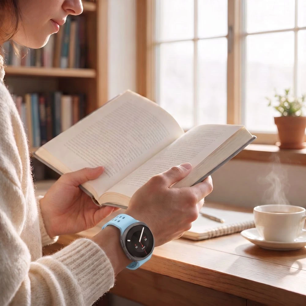 Tech-Protect SILICONE AIR Samsung Galaxy WATCH 8 / 9 / CLASSIC (40 / 44 / 46 MM) ŠVIESIAI MĖLYNAS