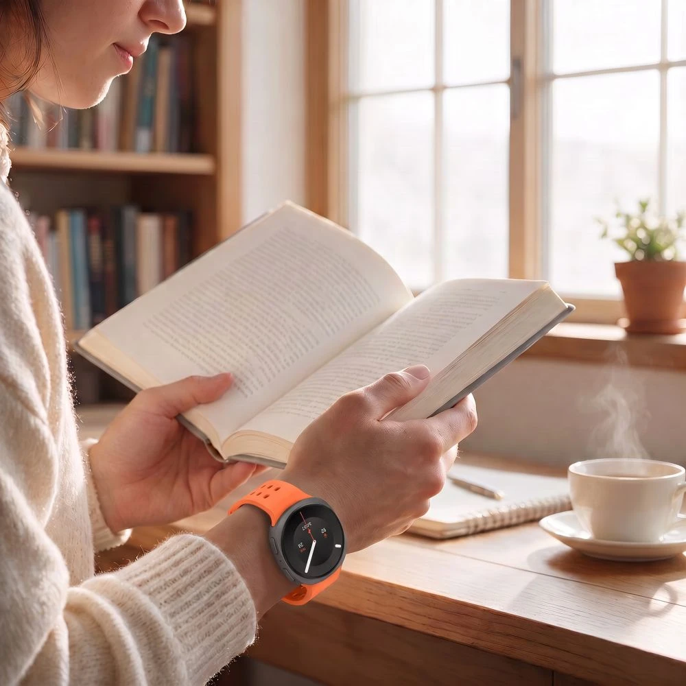 „Tech-Protect SILICONE AIR“ Samsung Galaxy WATCH 8 / 9 / CLASSIC (40 / 44 / 46 MM) TANGARINE Oranžinis