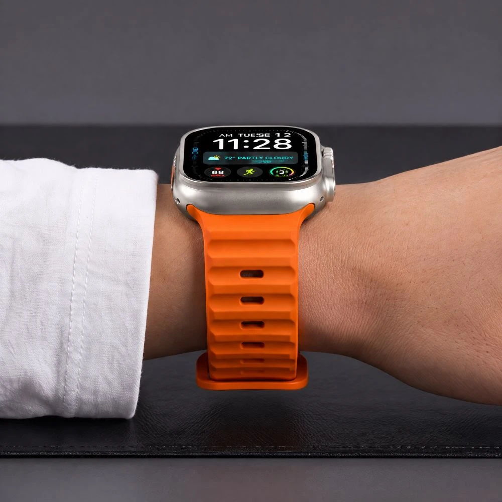 Tech-Protect SILICONE LINE WATCH 8 / 9 / 10 / 11 / 12 / SE / ULTRA (44 / 45 / 46 / 49 MM) ORANŽINIS
