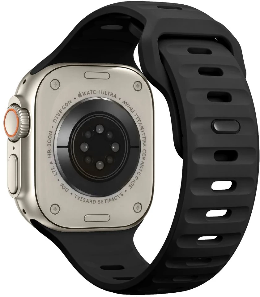 Tech-Protect SILICONE LINE WATCH 8 / 9 / 10 / 11 / 12 / SE / ULTRA (44 / 45 / 46 / 49 MM) Juodas