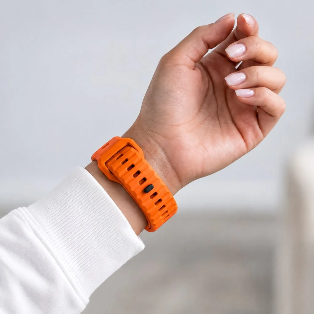 Tech-Protect SILICONE LINE WATCH 8 / 9 / 10 / 11 / 12 / SE / ULTRA (44 / 45 / 46 / 49 MM) ORANŽINIS
