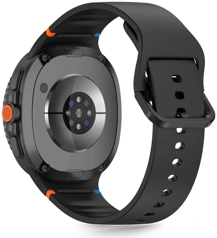 Tech-Protect Silikoninė apyrankė Samsung Galaxy Watch 8 / Classic (40 / 44 / 46 mm) juodos spalvos