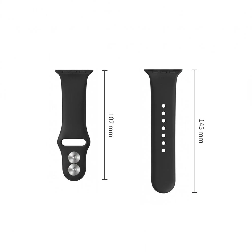 Tech-Protect SILIKONINIS DIRŽELIS WATCH 8 / 9 / 10 / 11 / 12 / SE / ULTRA (44 / 45 / 46 / 49 MM) Juodas